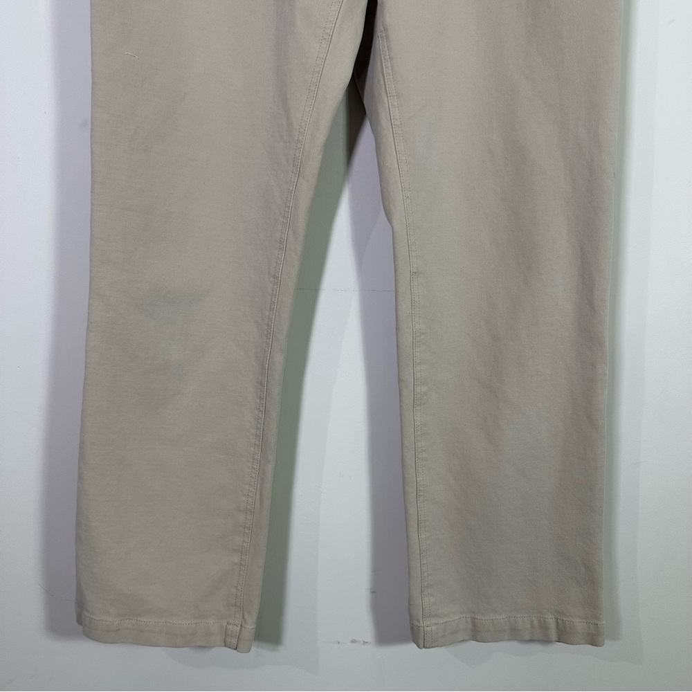 Eileen Fisher Khaki Beige Straight Leg High Rise Pants - Picture 3 of 8